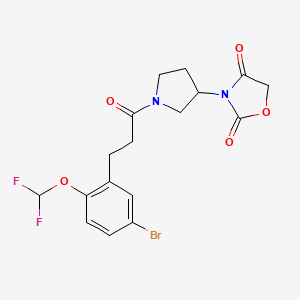 3-(1-(3-(5-Bromo-2-(difluoromethoxy)phenyl)propanoyl)pyrrolidin-3-yl)oxazolidine-2,4-dione