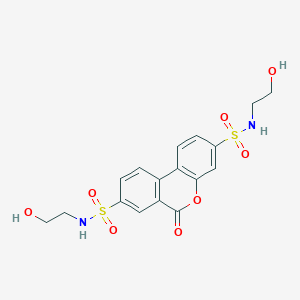 molecular formula C17H18N2O8S2 B2832296 N3,N8-bis(2-hydroxyethyl)-6-oxo-6H-benzo[c]chromene-3,8-disulfonamide CAS No. 708993-40-2