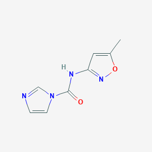 molecular formula C8H8N4O2 B2832303 N-(5-methyl-1,2-oxazol-3-yl)-1H-imidazole-1-carboxamide CAS No. 1071522-59-2