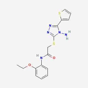 2-{[4-amino-5-(thiophen-2-yl)-4H-1,2,4-triazol-3-yl]sulfanyl}-N-(2-ethoxyphenyl)acetamide
