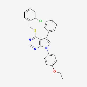 4-((2-chlorobenzyl)thio)-7-(4-ethoxyphenyl)-5-phenyl-7H-pyrrolo[2,3-d]pyrimidine