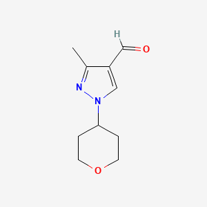 3-methyl-1-(oxan-4-yl)-1H-pyrazole-4-carbaldehyde