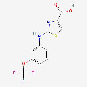 molecular formula C11H7F3N2O3S B2832319 2-{[3-(Trifluoromethoxy)phenyl]amino}-1,3-thiazole-4-carboxylic acid CAS No. 1508650-42-7