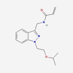 N-[[1-(2-Propan-2-yloxyethyl)indazol-3-yl]methyl]prop-2-enamide