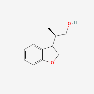 molecular formula C11H14O2 B2832340 (2R)-2-(2,3-Dihydro-1-benzofuran-3-yl)propan-1-ol CAS No. 2248216-56-8
