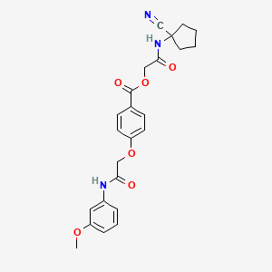 molecular formula C24H25N3O6 B2832352 [2-[(1-Cyanocyclopentyl)amino]-2-oxoethyl] 4-[2-(3-methoxyanilino)-2-oxoethoxy]benzoate CAS No. 1240809-40-8