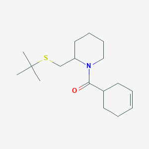 molecular formula C17H29NOS B2832353 (2-((叔丁基硫基)甲基哌啶-1-基)(环己-3-烯-1-基)甲酮 CAS No. 2034495-73-1
