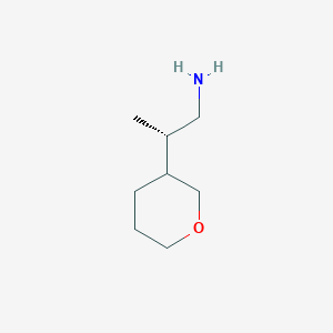 molecular formula C8H17NO B2832355 (2S)-2-(Oxan-3-yl)propan-1-amine CAS No. 2248216-73-9