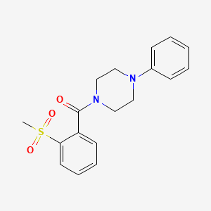 molecular formula C18H20N2O3S B2832357 (2-Methylsulfonylphenyl)-(4-phenylpiperazin-1-yl)methanone CAS No. 875156-25-5