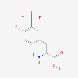 molecular formula C10H9F4NO2 B2832361 4-Fluoro-3-(trifluoromethyl)-DL-phenylalanine CAS No. 1260004-58-7