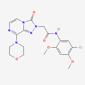 molecular formula C19H21ClN6O5 B2832363 N-(5-chloro-2,4-dimethoxyphenyl)-2-(8-morpholino-3-oxo-[1,2,4]triazolo[4,3-a]pyrazin-2(3H)-yl)acetamide CAS No. 1251660-91-9