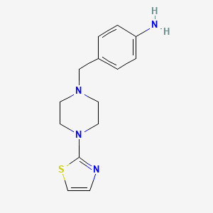 4-{[4-(1,3-Thiazol-2-YL)piperazin-1-YL]methyl}aniline