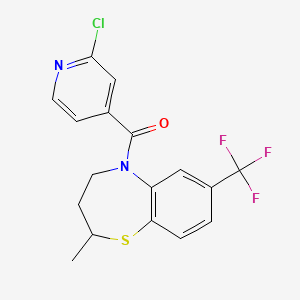 (2-Chloropyridin-4-yl)-[2-methyl-7-(trifluoromethyl)-3,4-dihydro-2H-1,5-benzothiazepin-5-yl]methanone