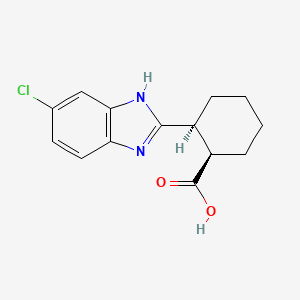 (1R,2S)-2-(6-Chloro-1H-benzimidazol-2-yl)cyclohexane-1-carboxylic acid