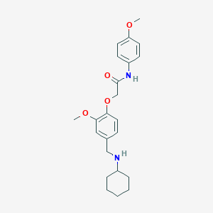 molecular formula C23H30N2O4 B283239 2-{4-[(cyclohexylamino)methyl]-2-methoxyphenoxy}-N-(4-methoxyphenyl)acetamide 