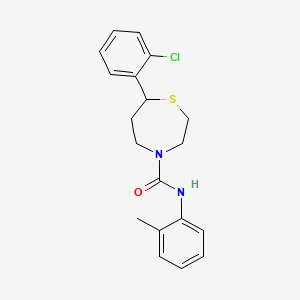 molecular formula C19H21ClN2OS B2832390 7-(2-chlorophenyl)-N-(o-tolyl)-1,4-thiazepane-4-carboxamide CAS No. 1797093-51-6