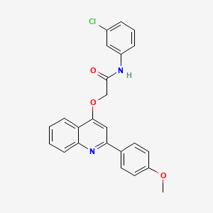 N-(3-chlorophenyl)-2-((2-(4-methoxyphenyl)quinolin-4-yl)oxy)acetamide