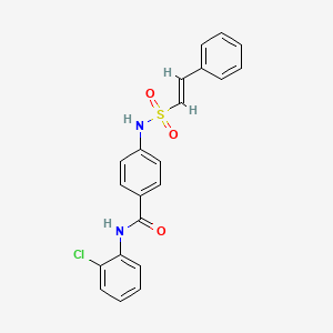 N-(2-chlorophenyl)-4-[[(E)-2-phenylethenyl]sulfonylamino]benzamide