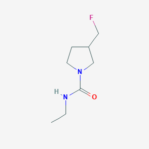 molecular formula C8H15FN2O B2832395 N-ethyl-3-(fluoromethyl)pyrrolidine-1-carboxamide CAS No. 2097937-10-3