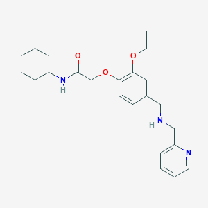 molecular formula C23H31N3O3 B283240 N-cyclohexyl-2-(2-ethoxy-4-{[(pyridin-2-ylmethyl)amino]methyl}phenoxy)acetamide 