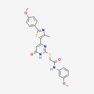 N-(2-chloro-4-methylphenyl)-2-methyl-5-(3-methyl-1H-pyrazol-5-yl)furan-3-sulfonamide