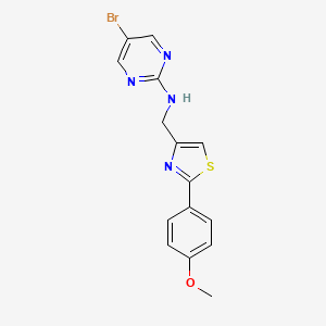 5-Bromo-N-[[2-(4-methoxyphenyl)-1,3-thiazol-4-yl]methyl]pyrimidin-2-amine