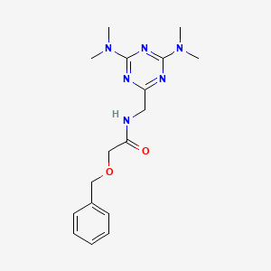 2-(benzyloxy)-N-((4,6-bis(dimethylamino)-1,3,5-triazin-2-yl)methyl)acetamide