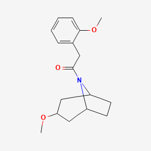 molecular formula C17H23NO3 B2832422 1-((1R,5S)-3-甲氧基-8-氮杂双环[3.2.1]辛-8-基)-2-(2-甲氧基苯基)乙酮 CAS No. 2194847-73-7