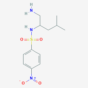 N-(1-Amino-4-methylpentan-2-yl)-4-nitrobenzene-1-sulfonamide