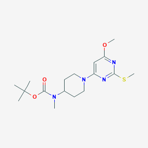 tert-Butyl (1-(6-methoxy-2-(methylthio)pyrimidin-4-yl)piperidin-4-yl)(methyl)carbamate