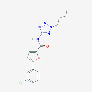 molecular formula C16H16ClN5O2 B283243 N-(2-butyltetrazol-5-yl)-5-(3-chlorophenyl)furan-2-carboxamide 