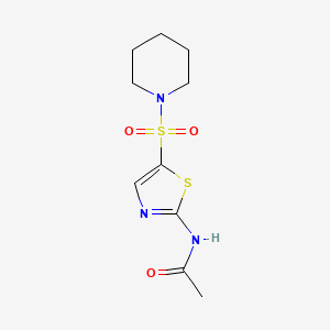 molecular formula C10H15N3O3S2 B2832431 N-(5-(哌啶-1-基磺酰基)噻唑-2-基)乙酰胺 CAS No. 950240-29-6