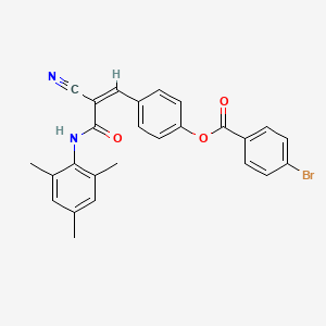 [4-[(Z)-2-Cyano-3-oxo-3-(2,4,6-trimethylanilino)prop-1-enyl]phenyl] 4-bromobenzoate