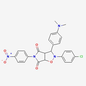 2-(4-chlorophenyl)-3-(4-(dimethylamino)phenyl)-5-(4-nitrophenyl)dihydro-2H-pyrrolo[3,4-d]isoxazole-4,6(5H,6aH)-dione