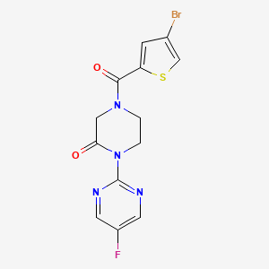 4-(4-Bromothiophene-2-carbonyl)-1-(5-fluoropyrimidin-2-yl)piperazin-2-one