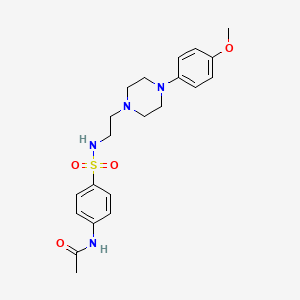 N-(4-(N-(2-(4-(4-methoxyphenyl)piperazin-1-yl)ethyl)sulfamoyl)phenyl)acetamide