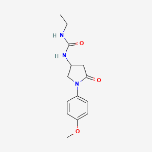 1-Ethyl-3-(1-(4-methoxyphenyl)-5-oxopyrrolidin-3-yl)urea