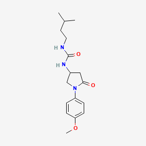 1-Isopentyl-3-(1-(4-methoxyphenyl)-5-oxopyrrolidin-3-yl)urea