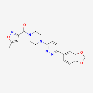 (4-(6-(Benzo[d][1,3]dioxol-5-yl)pyridazin-3-yl)piperazin-1-yl)(5-methylisoxazol-3-yl)methanone