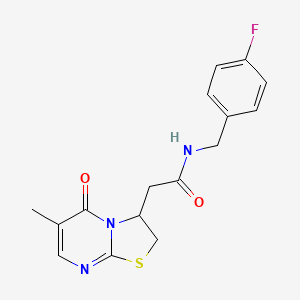 N-(4-fluorobenzyl)-2-(6-methyl-5-oxo-3,5-dihydro-2H-thiazolo[3,2-a]pyrimidin-3-yl)acetamide