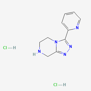 3-Pyridin-2-yl-5,6,7,8-tetrahydro-[1,2,4]triazolo[4,3-a]pyrazine;dihydrochloride