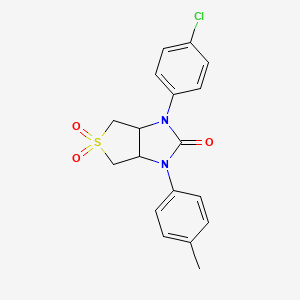 1-(4-chlorophenyl)-3-(4-methylphenyl)tetrahydro-1H-thieno[3,4-d]imidazol-2(3H)-one 5,5-dioxide