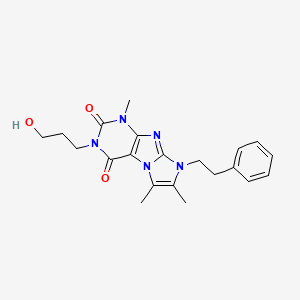 3-(3-hydroxypropyl)-1,6,7-trimethyl-8-phenethyl-1H-imidazo[2,1-f]purine-2,4(3H,8H)-dione