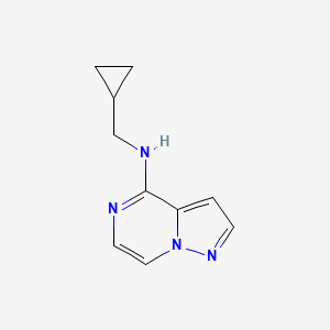 molecular formula C10H12N4 B2832497 N-(cyclopropylmethyl)pyrazolo[1,5-a]pyrazin-4-amine CAS No. 1564901-67-2