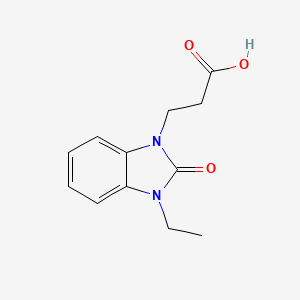 3-(3-ethyl-2-oxo-2,3-dihydro-1H-1,3-benzodiazol-1-yl)propanoic acid