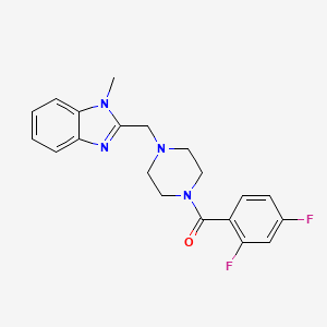 (2,4-difluorophenyl)(4-((1-methyl-1H-benzo[d]imidazol-2-yl)methyl)piperazin-1-yl)methanone