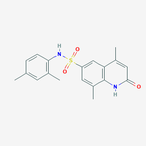 molecular formula C19H20N2O3S B2832504 N-(2,4-dimethylphenyl)-4,8-dimethyl-2-oxo-1,2-dihydroquinoline-6-sulfonamide CAS No. 899998-79-9