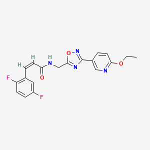 (Z)-3-(2,5-difluorophenyl)-N-((3-(6-ethoxypyridin-3-yl)-1,2,4-oxadiazol-5-yl)methyl)acrylamide