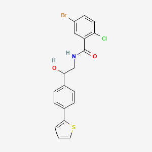 5-bromo-2-chloro-N-{2-hydroxy-2-[4-(thiophen-2-yl)phenyl]ethyl}benzamide