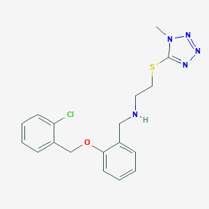 N-{2-[(2-chlorobenzyl)oxy]benzyl}-2-[(1-methyl-1H-tetrazol-5-yl)sulfanyl]ethanamine
